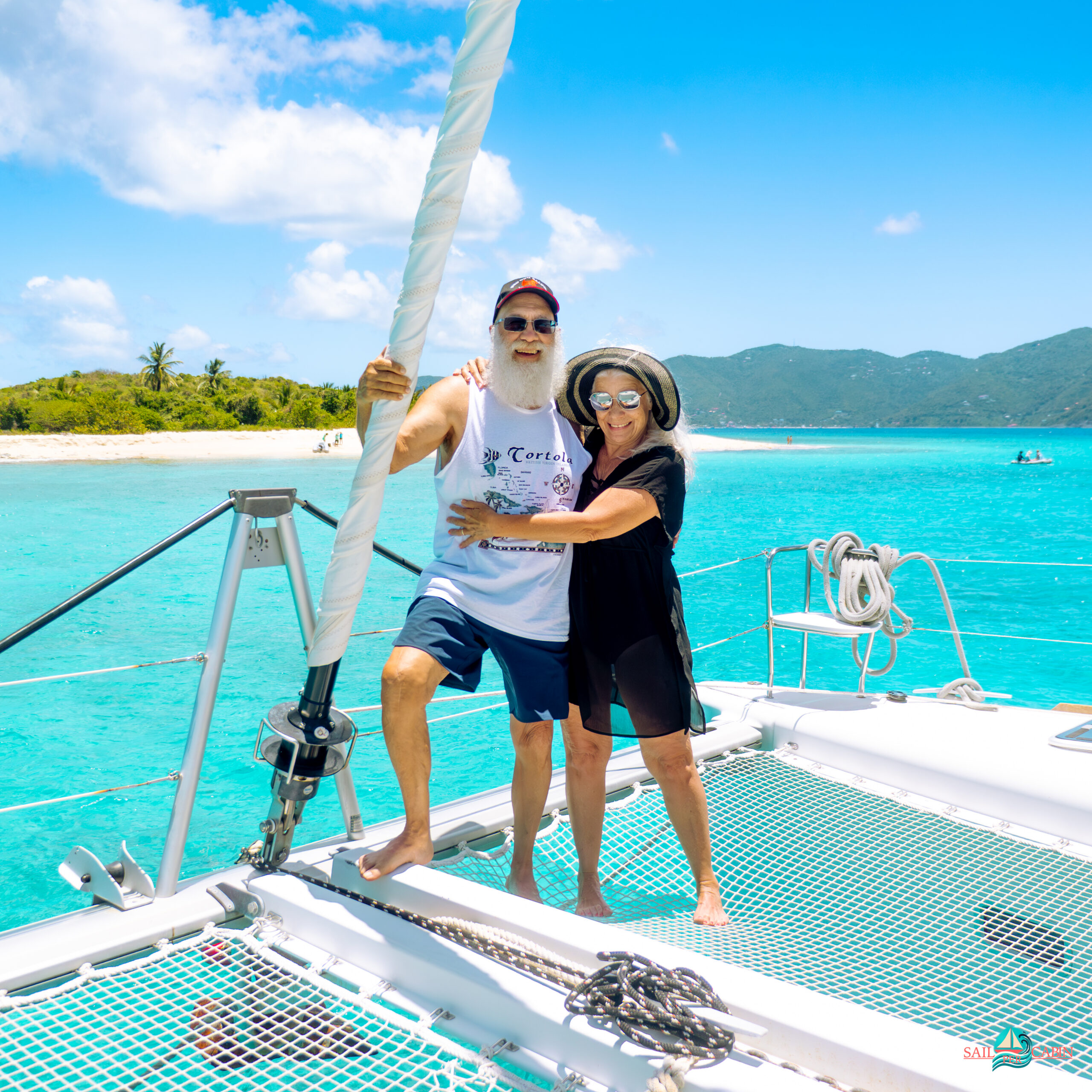 On board a crewed luxury catamaran in the British Virgin Islands